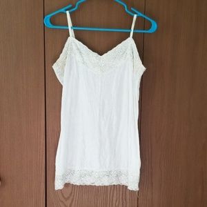 White lace tank top